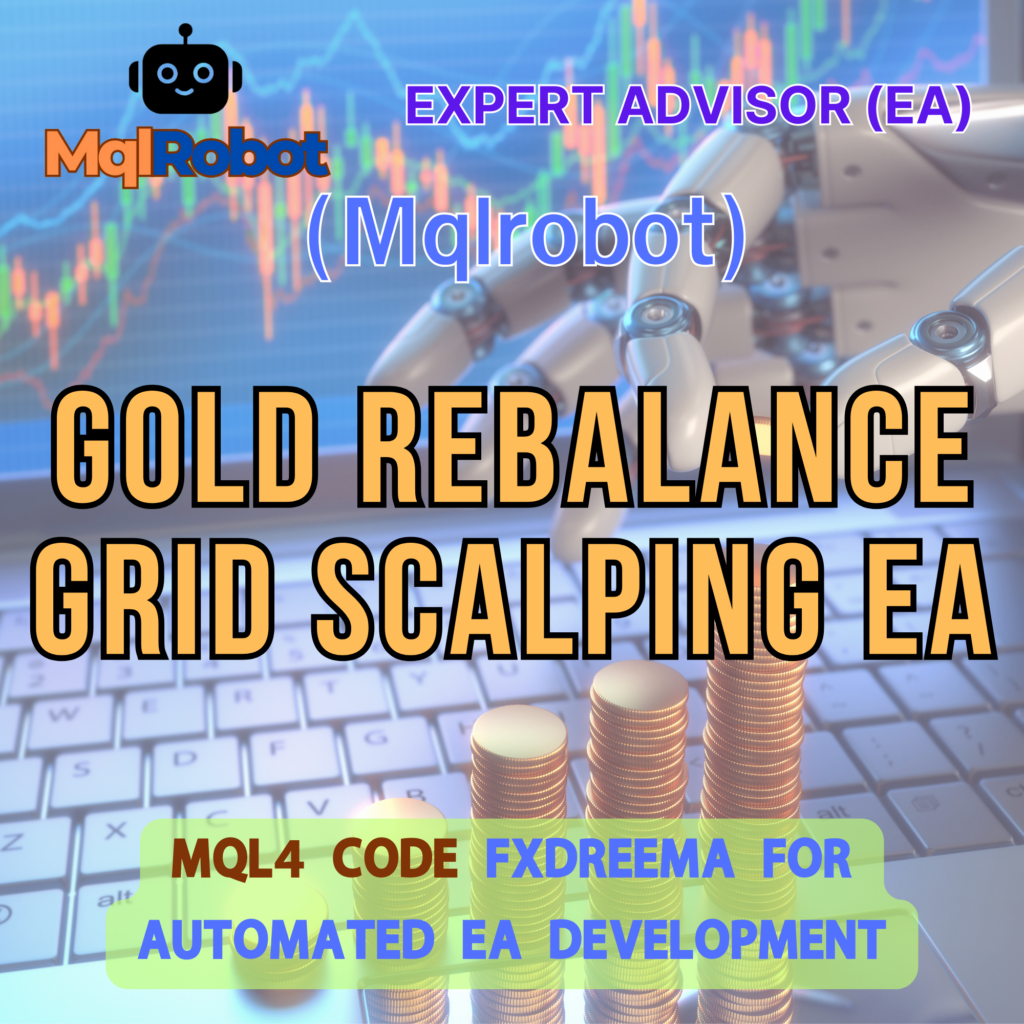 (Mqlrobot) Gold Rebalance Grid Scalping EA_MQL4: ใช้กลยุทธ์ Smart Grid, Rebalance Trading และ RSI + Doji Candle เพื่อบริหารความเสี่ยงและสร้างโอกาสทำกำไรในทุกสภาวะตลาด