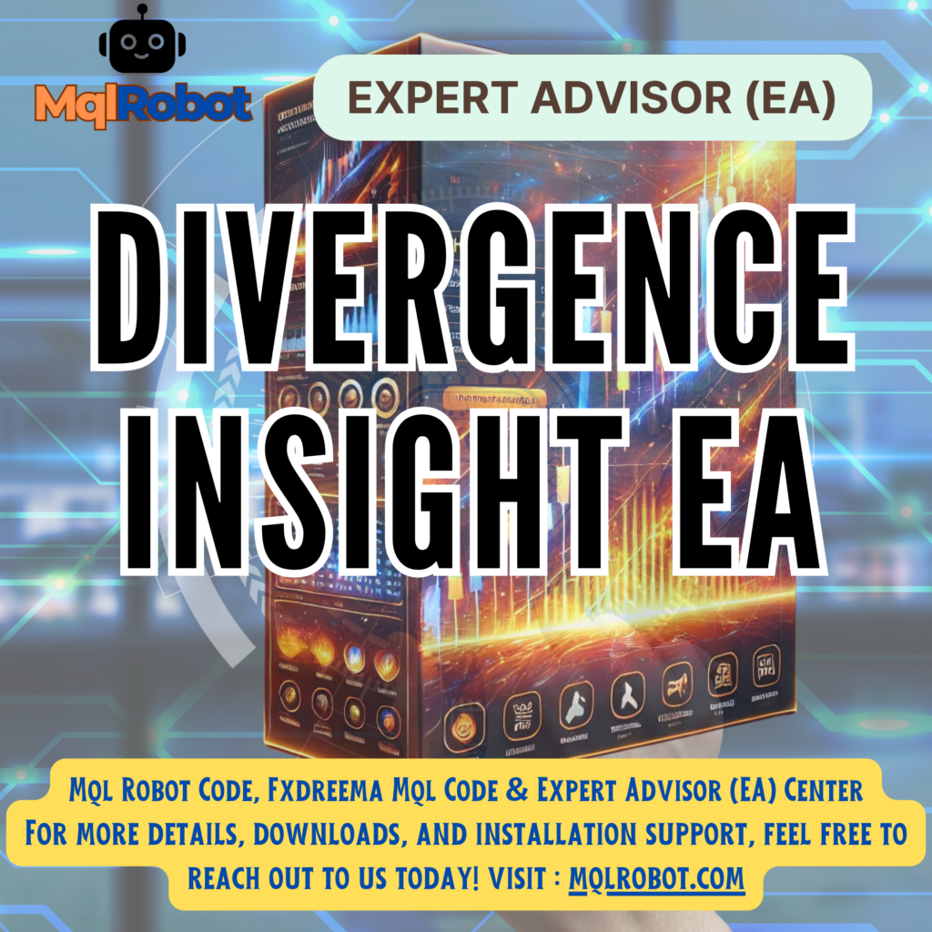 Divergence Insight EA, Forex EA, Expert Advisor, MQL4, MetaTrader 4, Automated Trading, Divergence Strategy, Dynamic Martingale, Risk Management, ATR