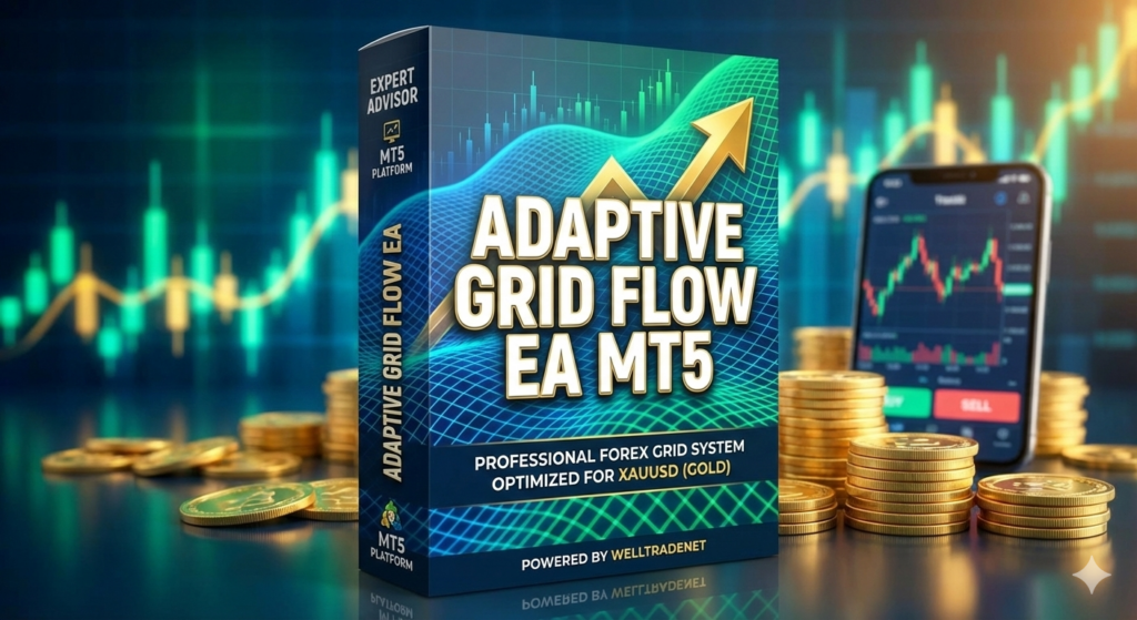 Adaptive Grid Flow EA (EX5) EA Grid MT5, Forex EA, EA ทองคำ XAUUSD