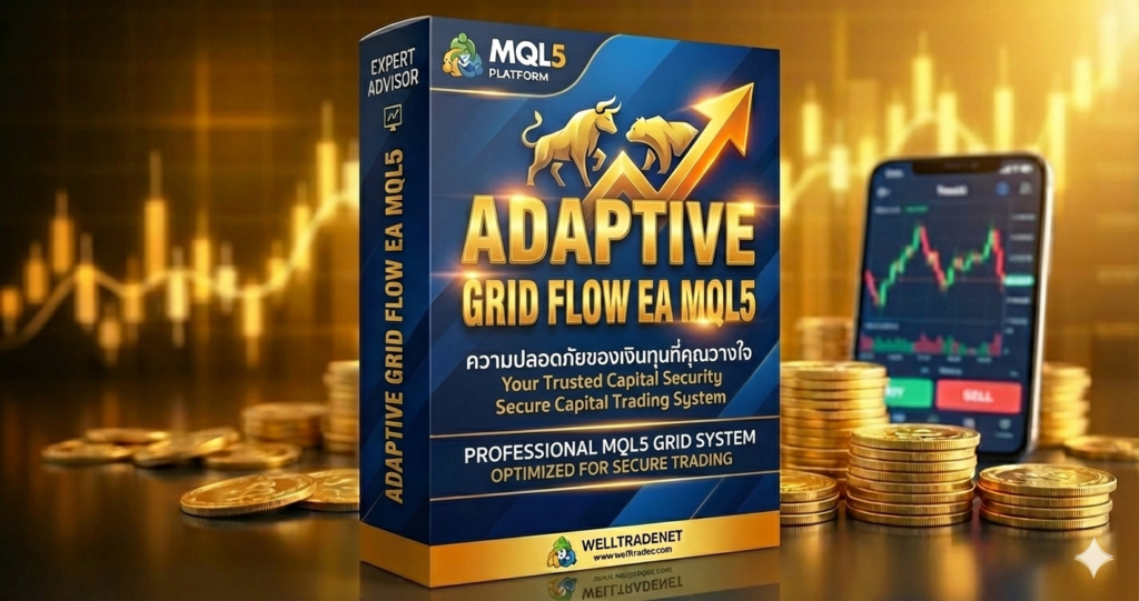Adaptive Grid Flow EA (MQL5) ความปลอดภัยของเงินทุน, การควบคุม Drawdown และความโปร่งใสของผลการทดสอบ