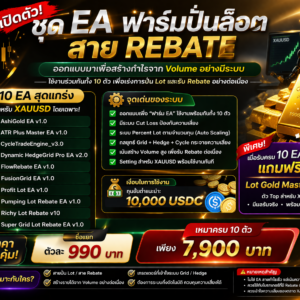 เปิดตัวชุด EA “ฟาร์มปั่นล็อตสาย Rebate” สำหรับ XAUUSD